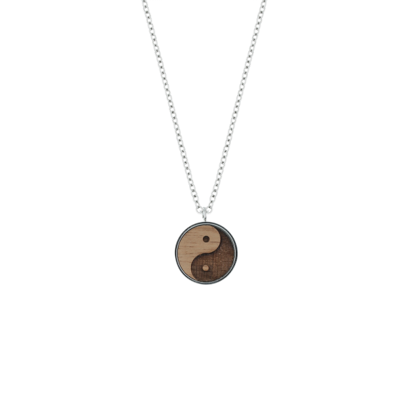 Yin & Yang Halskette Skyla - EYDL - in Nuss - Holzschmuck