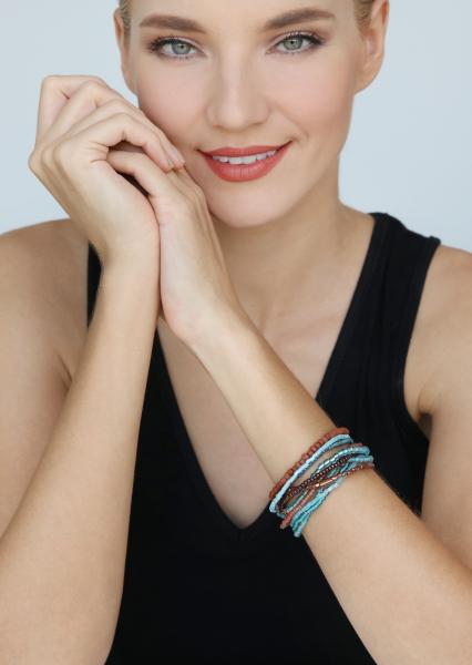 Blau/braun - Petit Glamour d'Afrique Armband von Konplott