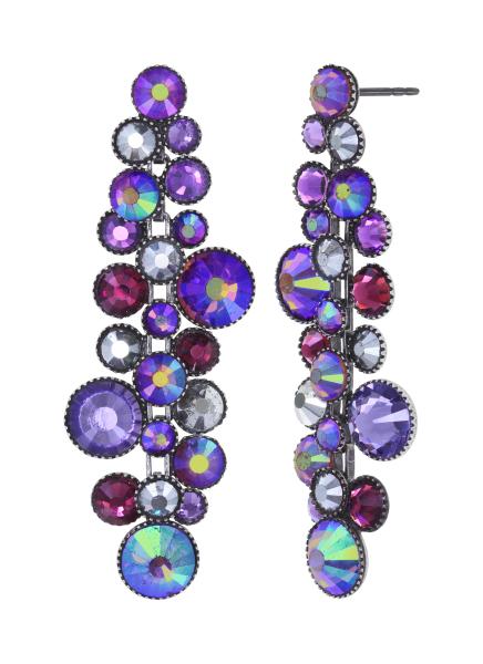Red/lila - Water Cascade earrings - Konplott