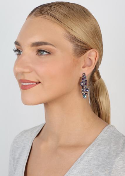 Red/lila - Water Cascade earrings - Konplott