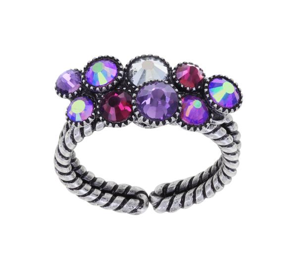 red/lila - Water Cascade ring - Konplott