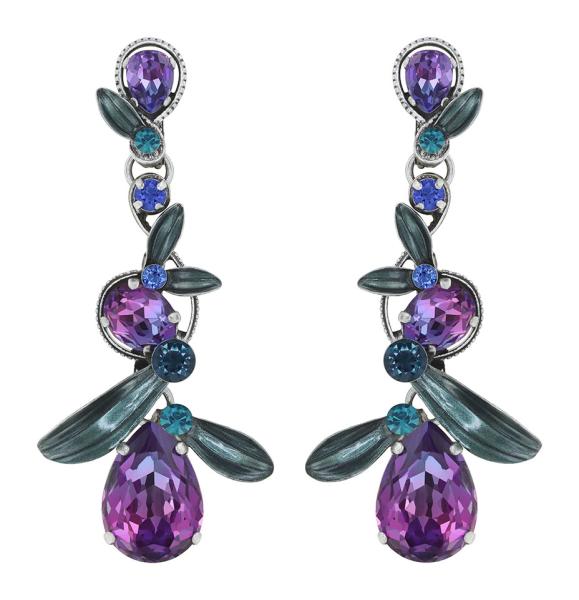 Blue/purple - Ice Forest - Konplott earrings