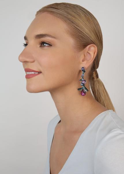 Blue/purple - Ice Forest - Konplott earrings