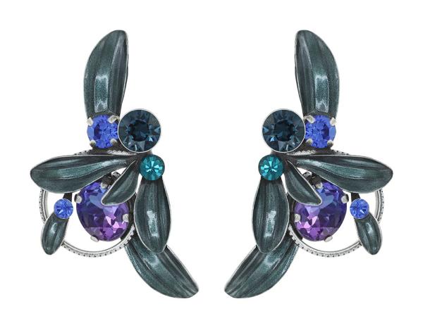 Blue/purple - Ice Forest - Konplott earrings
