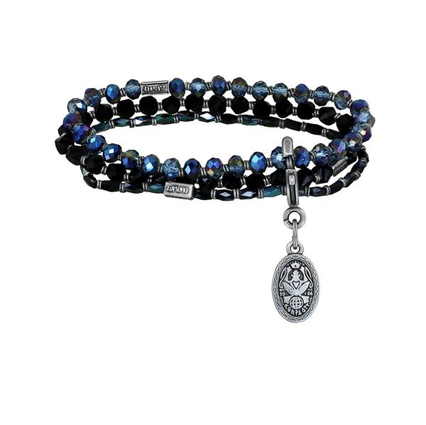 Black/blue - Petit Glamour d' Afrique matching Soft Temptations - Konplott bracelet