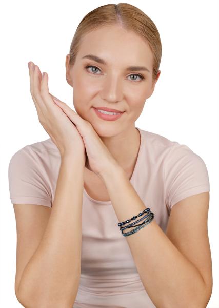 Black/blue - Petit Glamour d' Afrique matching Soft Temptations - Konplott bracelet