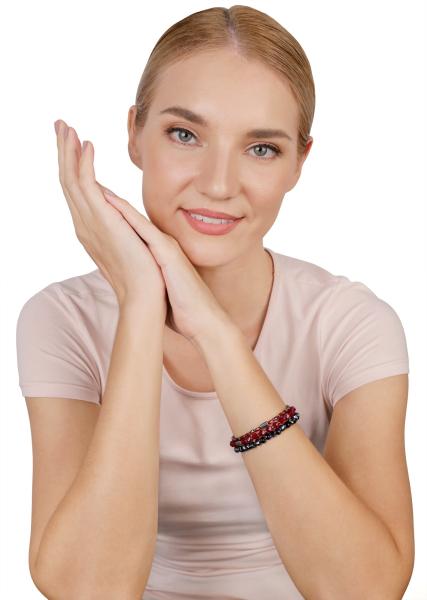 Schwarz/rot - Petit Glamour d' Afrique passend zu Soft Temptations - Armband von Konplott