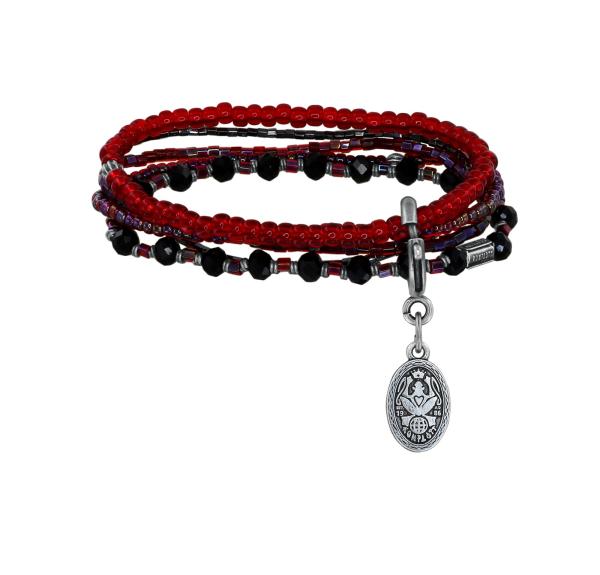 Schwarz/rot - Petit Glamour d' Afrique passend zu Soft Temptations - Armband von Konplott