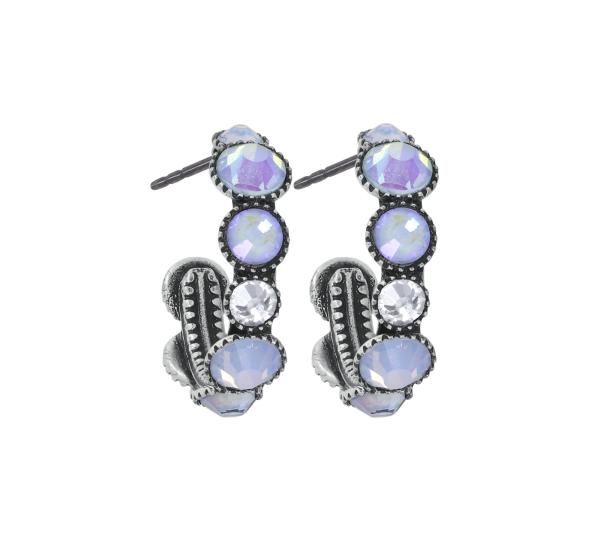 Weiß - Water Cascade Creolen Ohrringe von Konplott