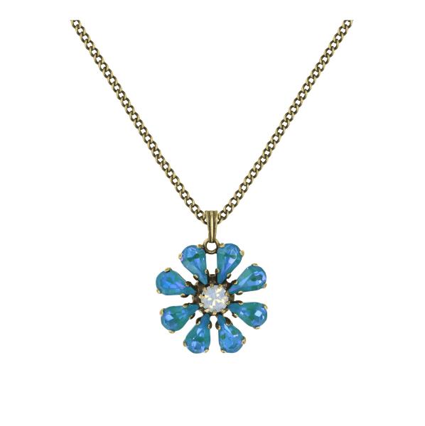 Blau - Twisted Blossom - Halskette von Konplott