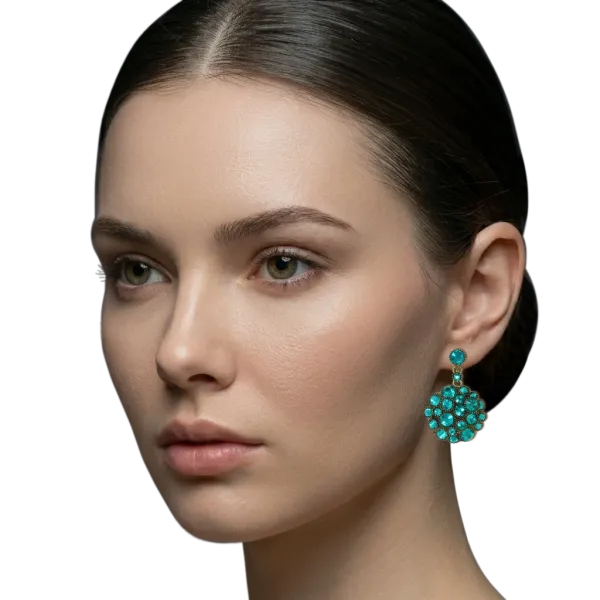 Green -  Meteor - Konplott earrings