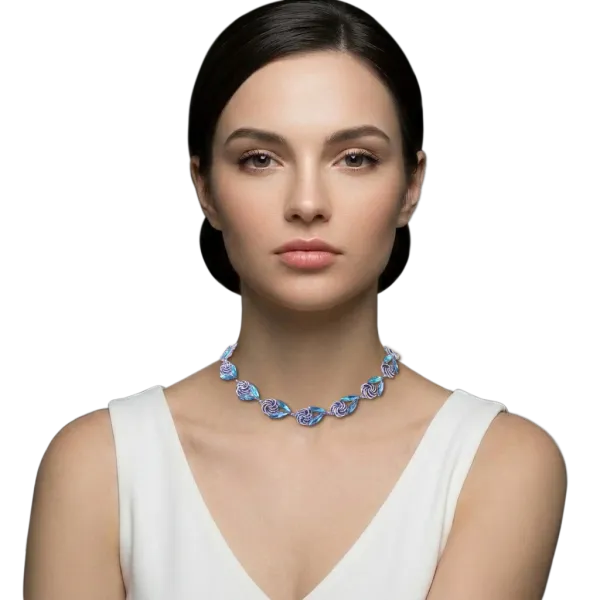 Blau - Navetted Knots - Halskette von Konplott