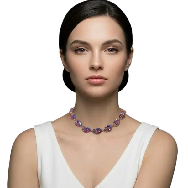 Dark Rose - Navetted Knots - Halskette von Konplott