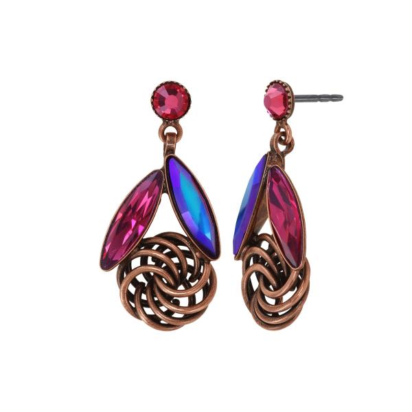 Dark Rose - Navetted Knots - Konplott earrings