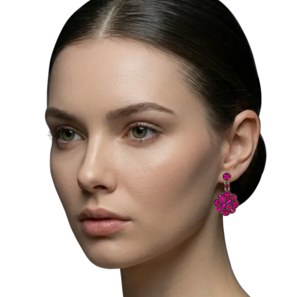 Dark Rose - Meteor - Konplott earrings
