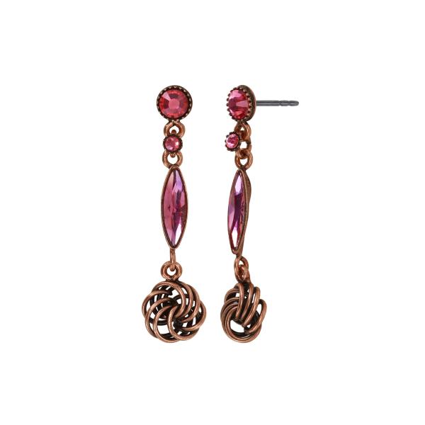 Dark Rose - Navetted Knots - Konplott earrings