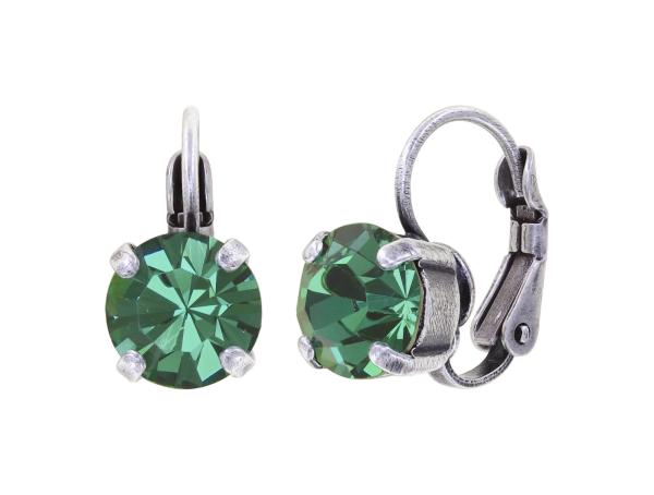 Green Erinite - Black Jack Ohrstecker Eurowire