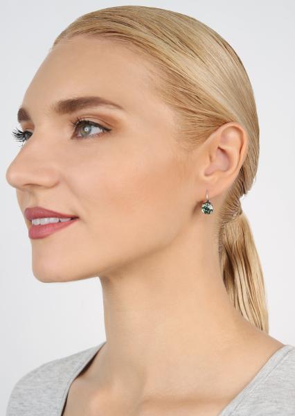 Green Erinite - Black Jack Ohrstecker Eurowire