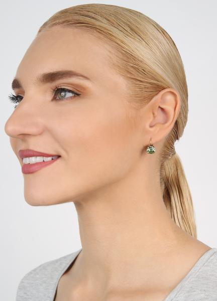 Green peridot - Black Jack Ohrstecker Eurowire