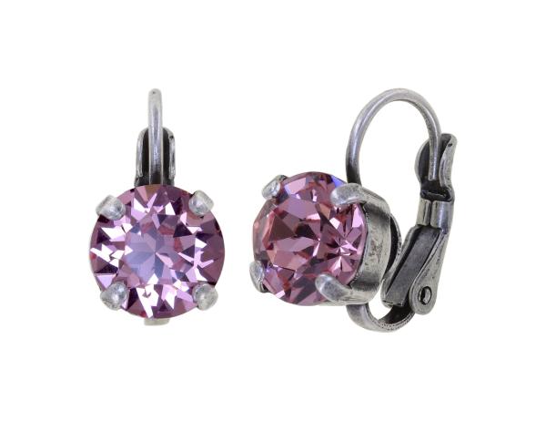 Pink Light Rose - Black Jack Ohrstecker Eurowire