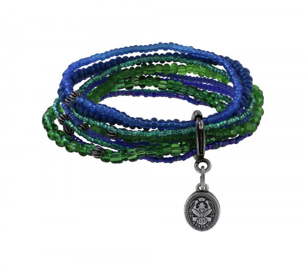 blau/grün Petit Glamour d'Afrique Armband  - Konplott