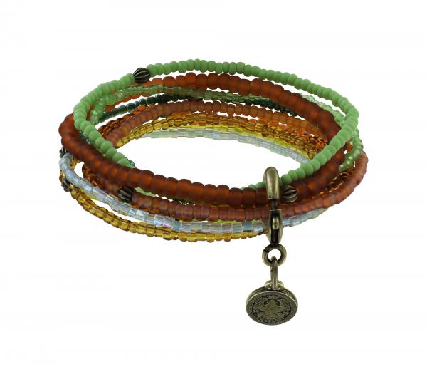 braun/grün Petit Glamour d'Afrique Armband - Konplott