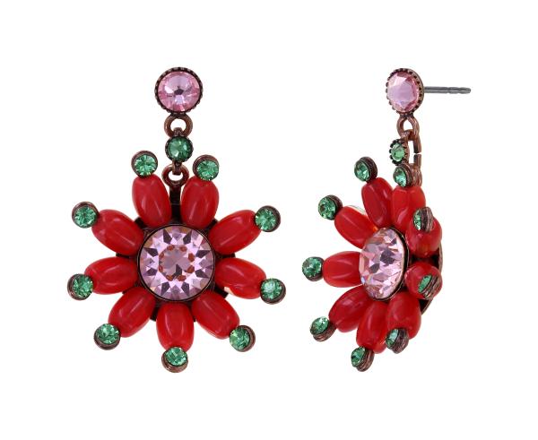 Rot multi - Daisy Riot Ohrringe von Konplott