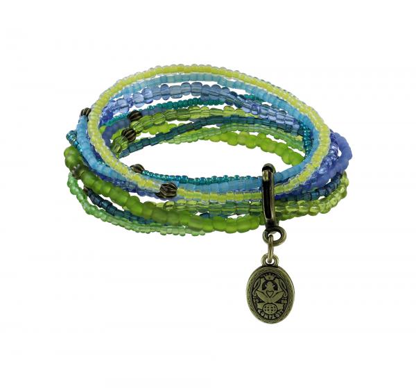 blau/grün Petit Glamour d'Afrique Armband - Konplott