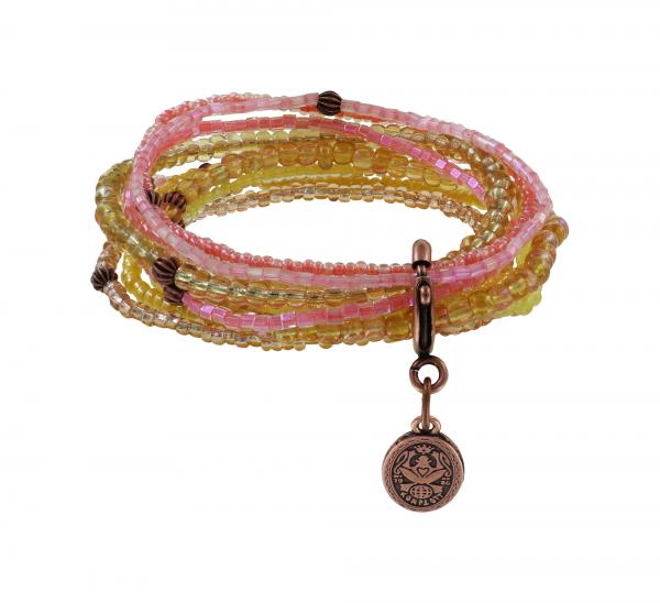 Petit Glamour d'Afrique yellow/pink - Bracelet Konplott
