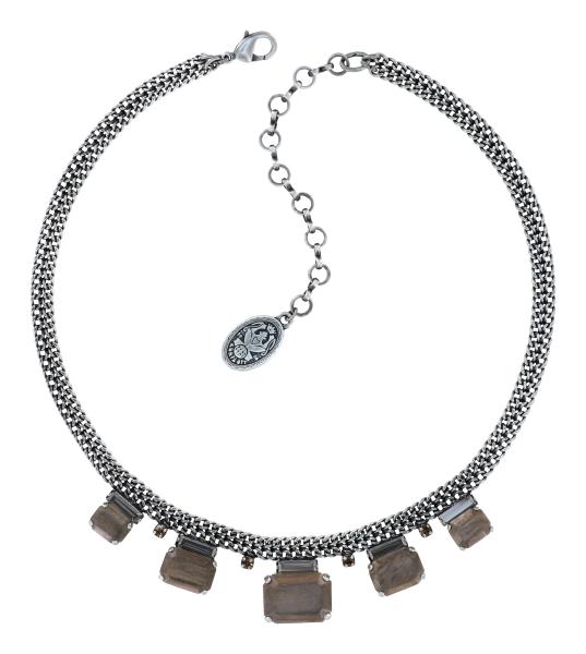Grey Crystal Satin - For Tilda S - Halskette von Konplott