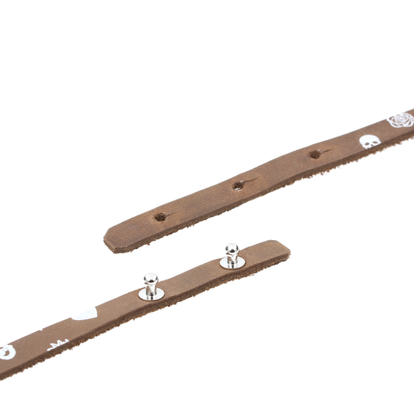 Stars leather wrap-bracelet Cara - EYDL - in Brown