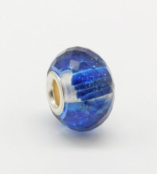 Blue/crystal glitter glass  - EdelELB